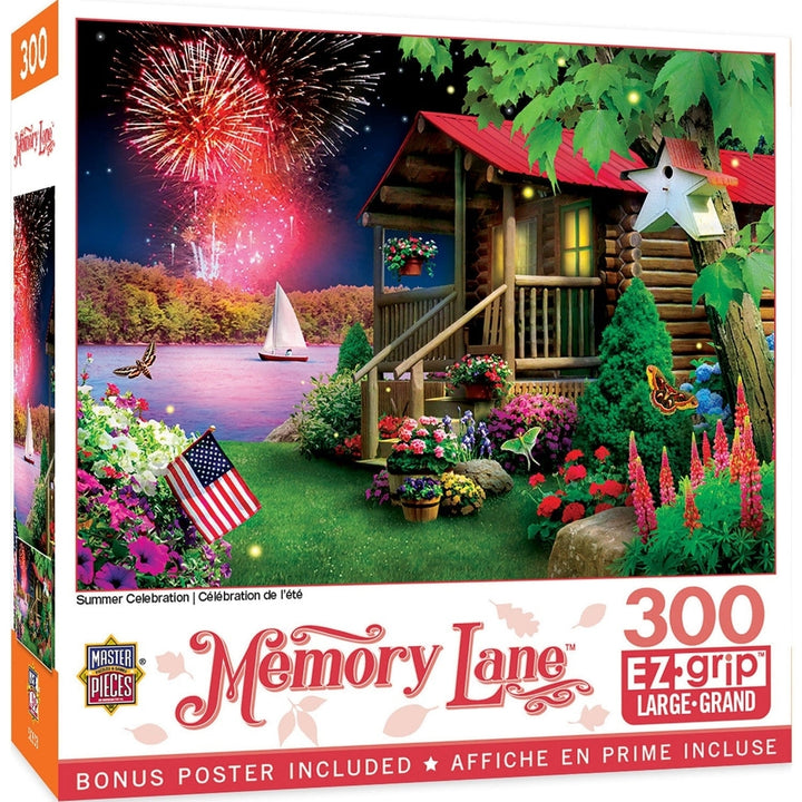 Memory Lane Summer Celebration 300 Piece EZ Grip Jigsaw Puzzle by MasterPieces Image 1