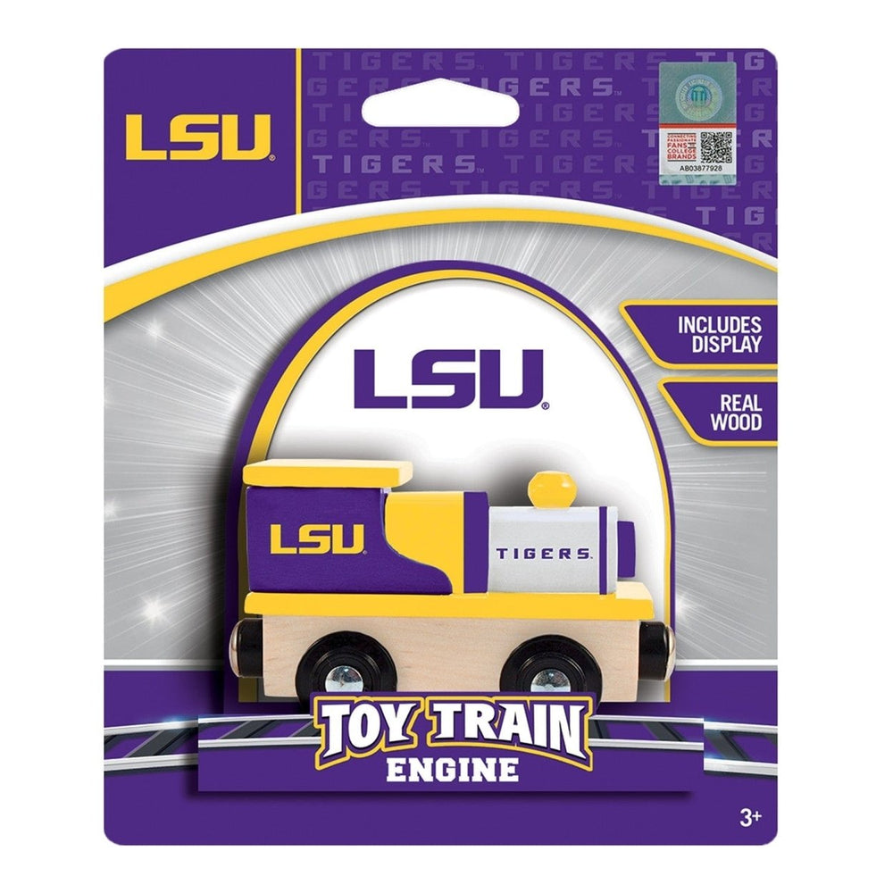 LSU Tigers Wooden Toy Train Engine MasterPieces NCAA Team Train Kids Gift Image 2