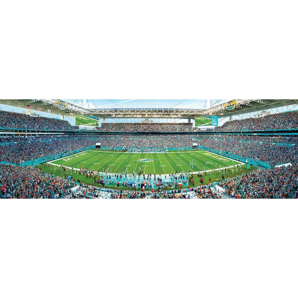 Miami Dolphins 1000 Piece Panoramic Jigsaw Puzzle 13x39 NFL Sports Game Day Image 2