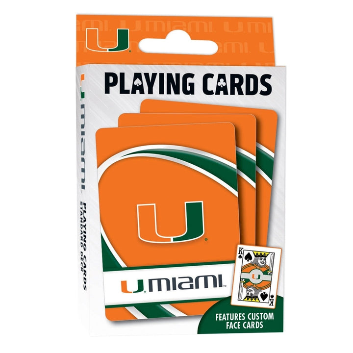 Miami Hurricanes Playing Cards 54 Card Deck Official NCAA Team Deck Image 1