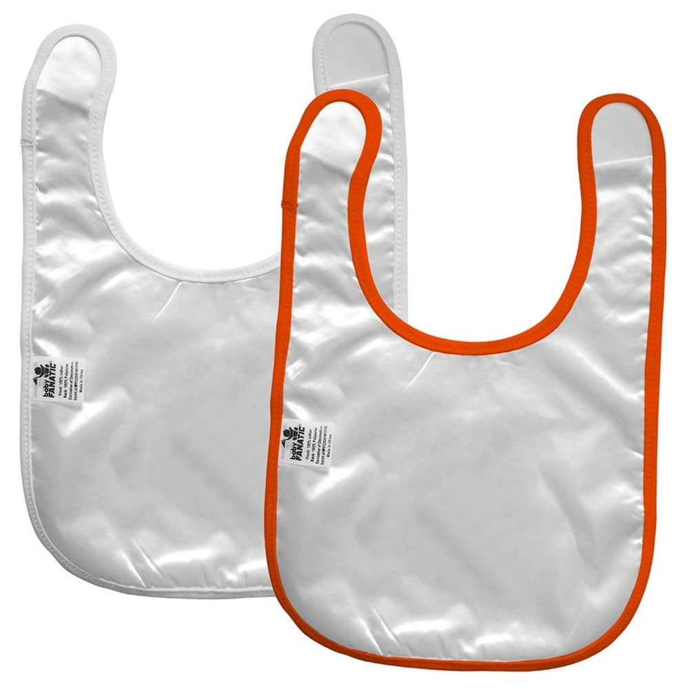 Miami Hurricanes Baby Bibs 2-Pack Cotton Orange White NCAA Unisex Infant Gear Image 2