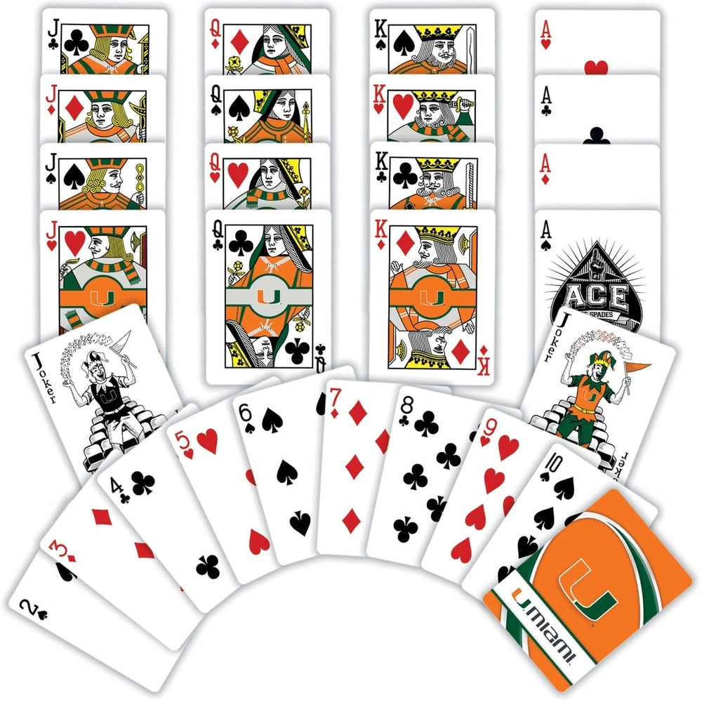 Miami Hurricanes Playing Cards 54 Card Deck Official NCAA Team Deck Image 2