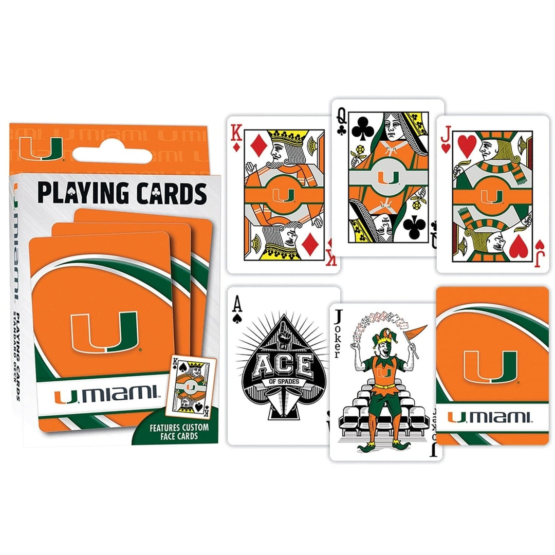 Miami Hurricanes Playing Cards 54 Card Deck Official NCAA Team Deck Image 3