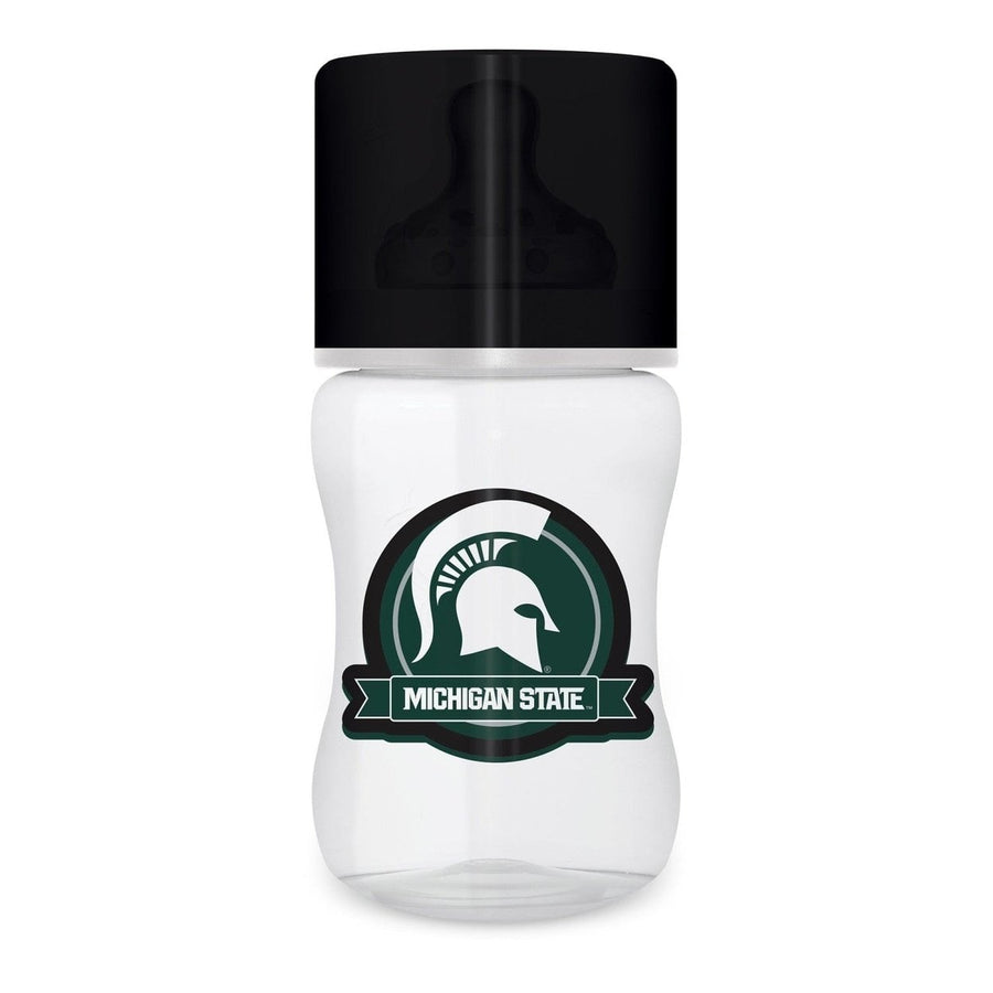 Michigan State Spartans Baby Bottle 9oz BPA-free Silicone Ergonomic Design Image 1