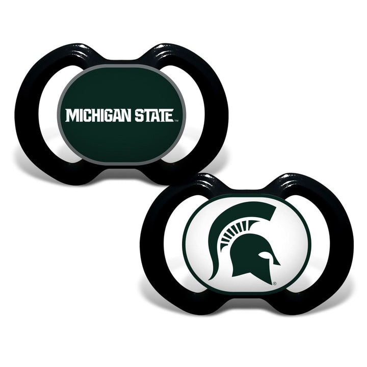 Michigan State Spartans Pacifier 2-Pack BPA-Free Orthodontic Silicone Nipple Image 1