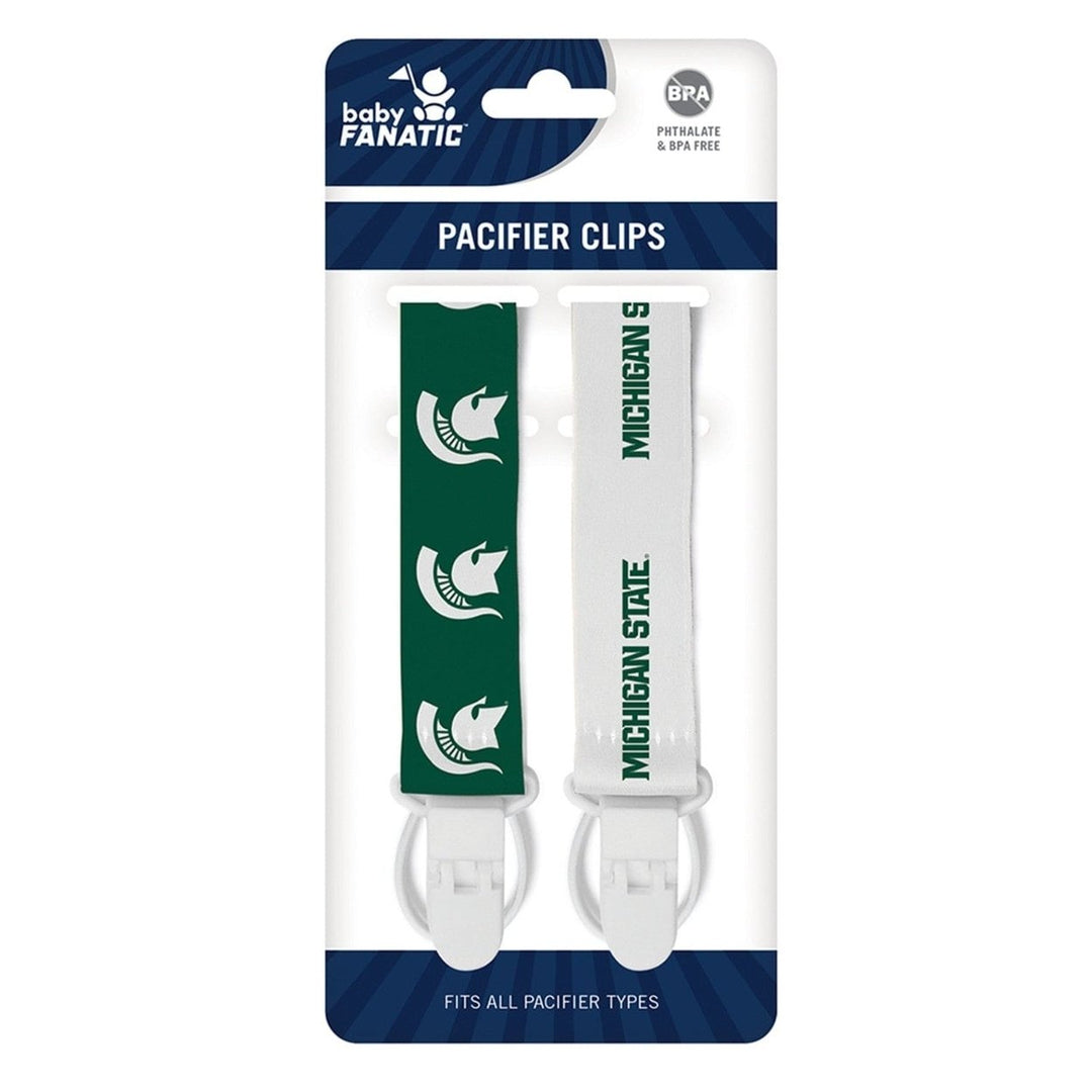 Michigan State Spartans - Pacifier Clip 2-Pack Image 2