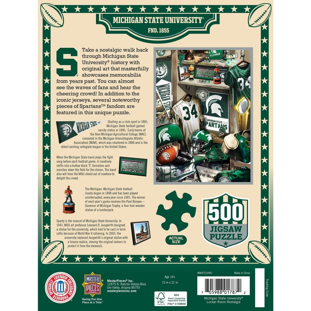 Michigan State Spartans - Locker Room 500 Piece Jigsaw Puzzle Image 3