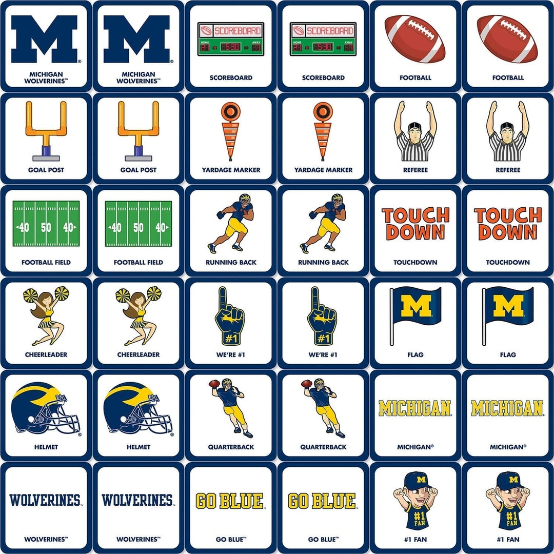 Michigan Wolverines Matching Game Image 2