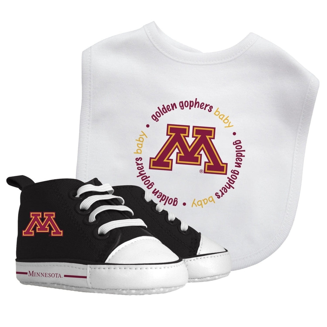 Minnesota Golden Gophers Baby Gift Set 2 Piece Bib and Pre-Walkers Unisex Image 1