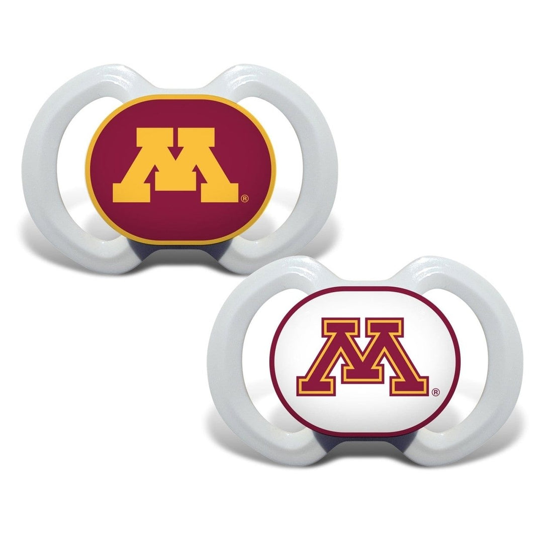 Minnesota Golden Gophers Pacifier 2-Pack NCAA Baby Soothing Silicone BPA-Free Image 1