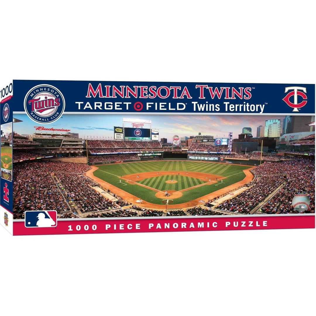 Minnesota Twins 1000 Piece Panoramic Jigsaw Puzzle Recycled Material Target Field Image 1