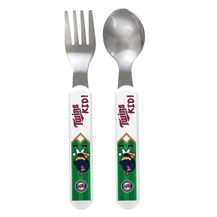 Minnesota Twins Baby Fork and Spoon Set MLB BPA-Free Ergonomic Design 2-Piece Image 1