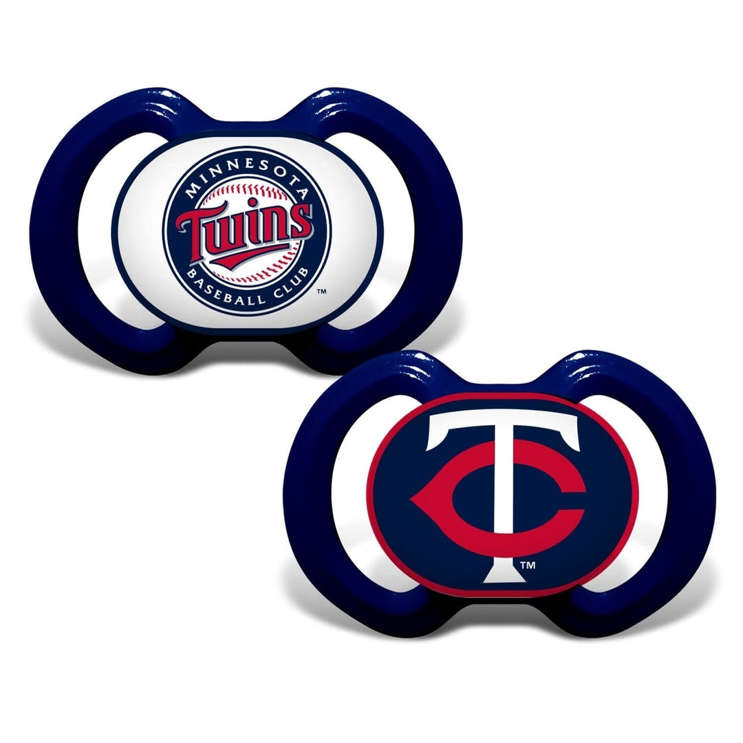 Minnesota Twins Pacifier 2-Pack MLB Baby Pacifiers BPA-Free Silicone Nipple Image 1