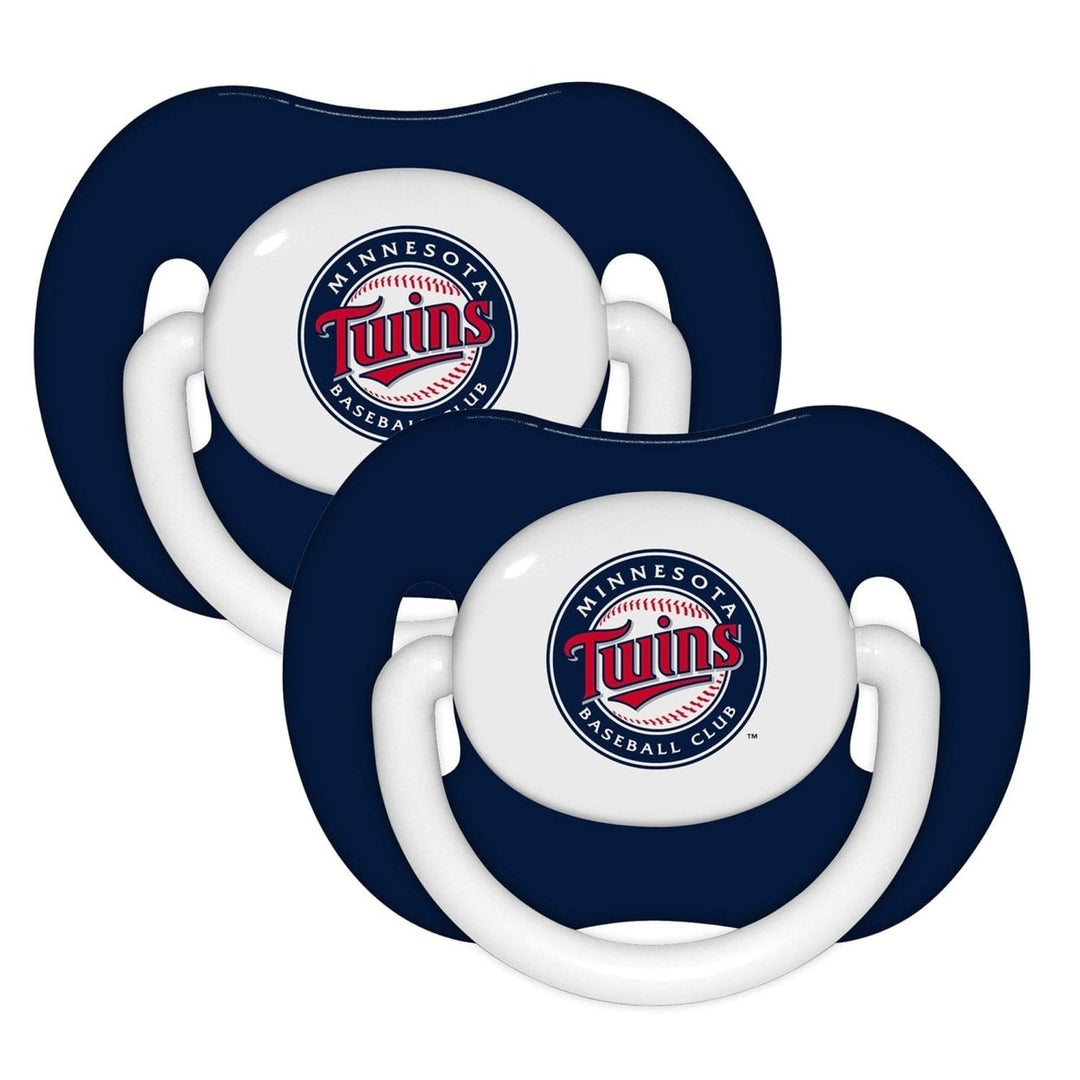 Minnesota Twins Pacifier 2-Pack Orthodontic Silicone Baby Soothers BPA Free Image 1