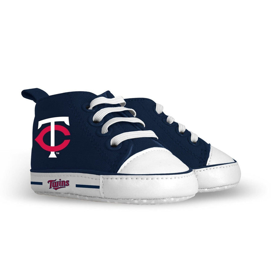 Minnesota Twins Baby Shoes Unisex High Top Pre-Walkers Soft Fabric Grippers Image 1