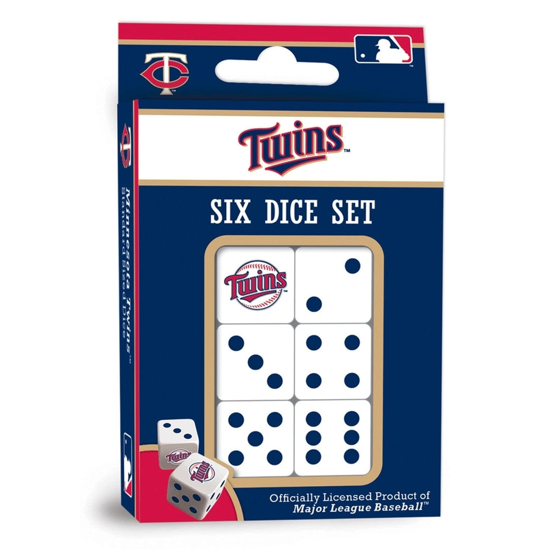 Minnesota Twins Dice Set 6-Piece D6 Gaming Dice Officially Licensed Team Colors Image 1