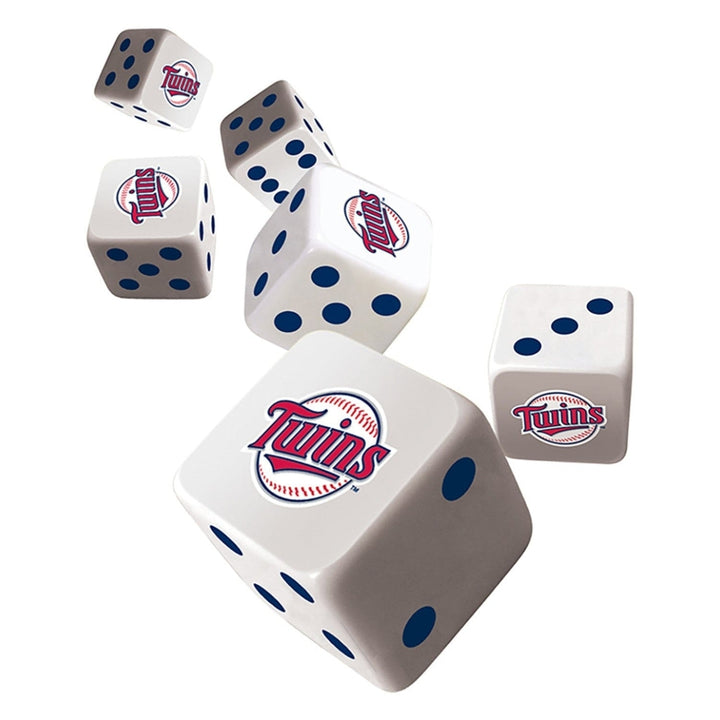 Minnesota Twins Dice Set 6-Piece D6 Gaming Dice Officially Licensed Team Colors Image 2