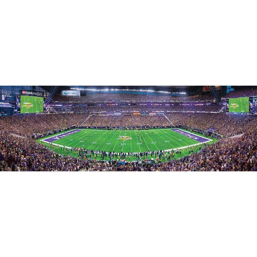 Minnesota Vikings 1000 Piece Panoramic Jigsaw Puzzle U.S. Bank Stadium Recycled Chipboard Image 2