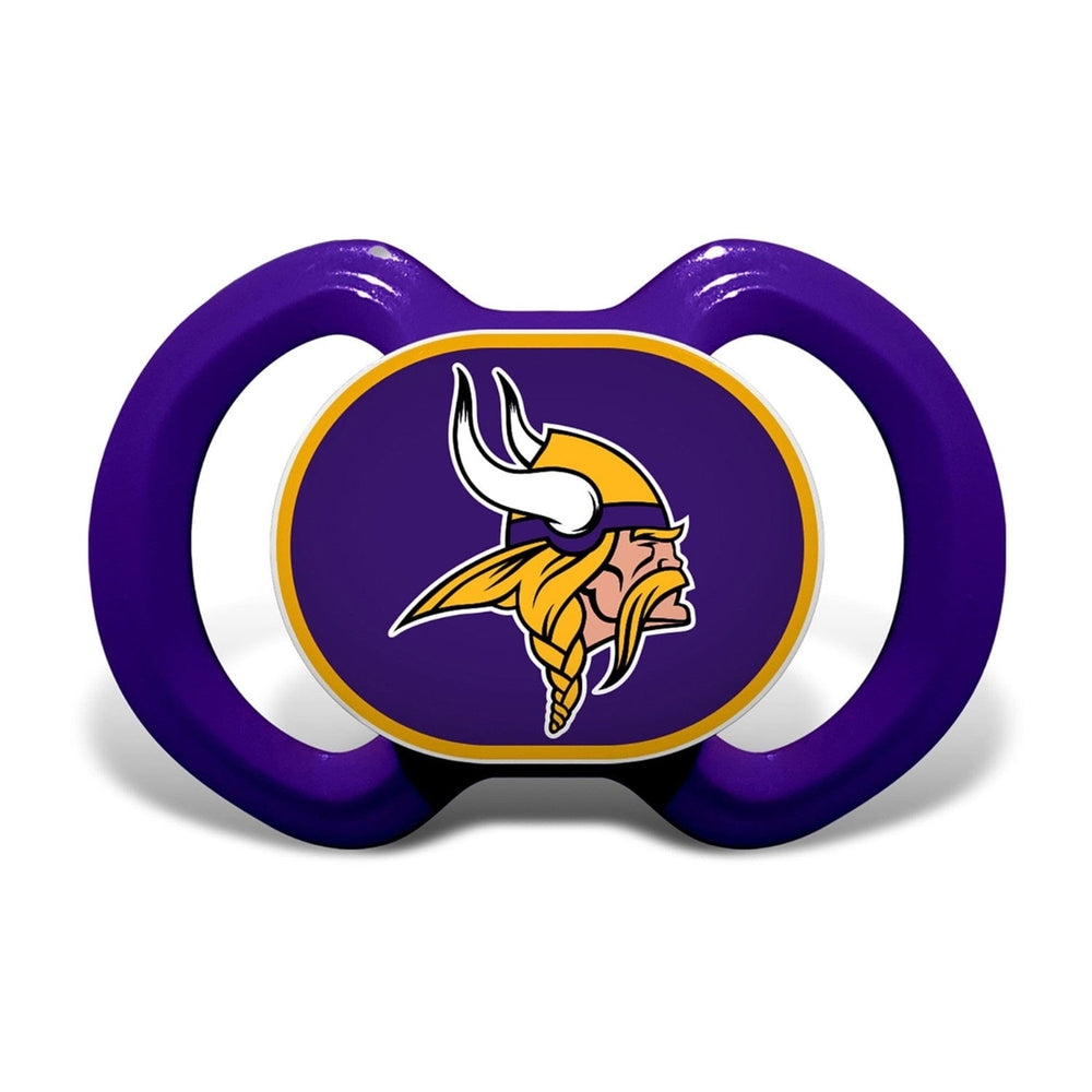 Minnesota Vikings Baby Gift Set 3-Piece BPA-Free Pacifier Bottle Bib Unisex Image 2