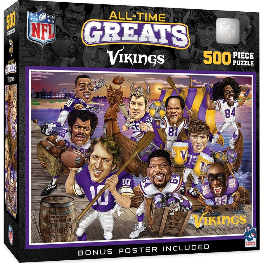 Minnesota Vikings 500 Piece Jigsaw Puzzle NFL Players MasterPieces Eco Friendly Image 1