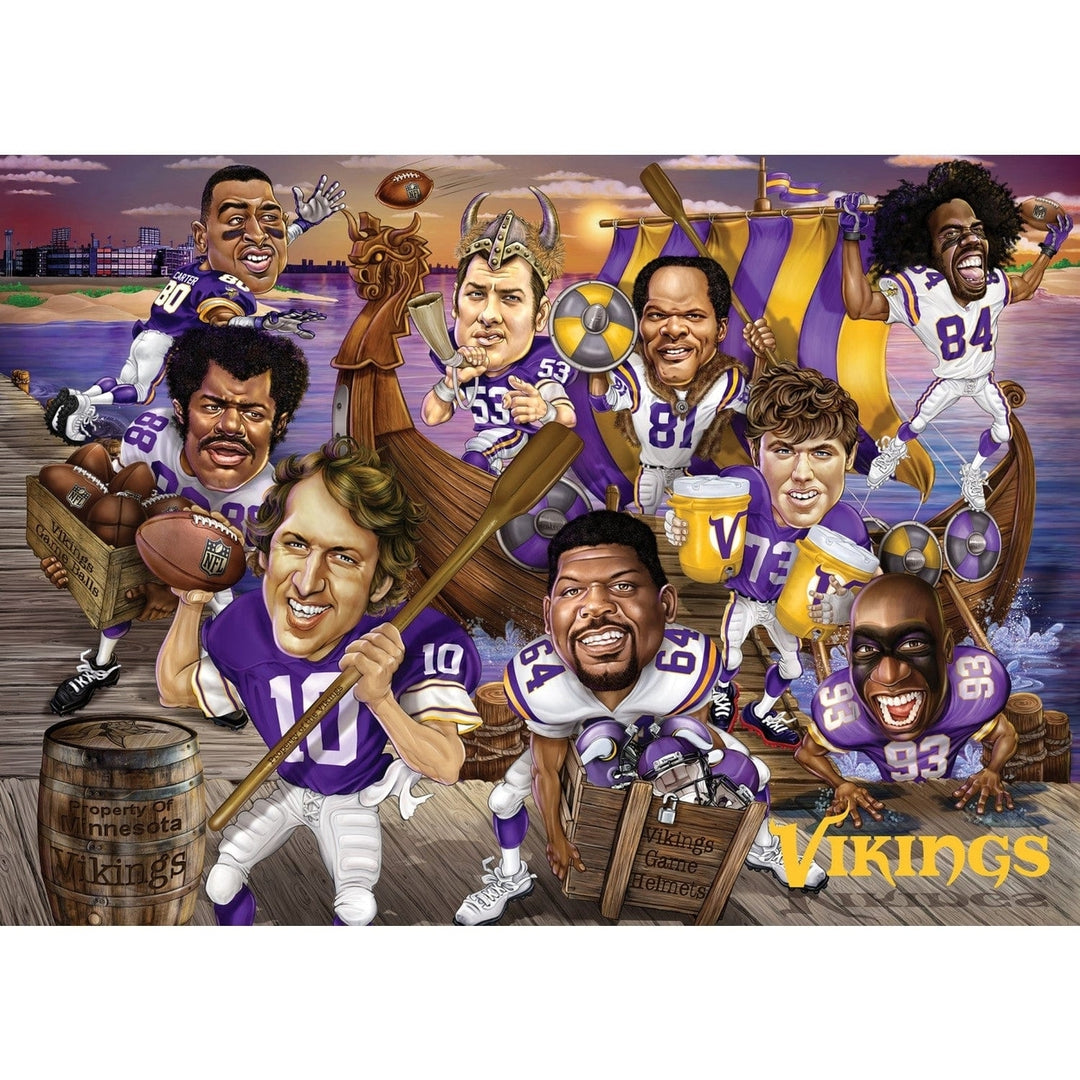 Minnesota Vikings 500 Piece Jigsaw Puzzle NFL Players MasterPieces Eco Friendly Image 2