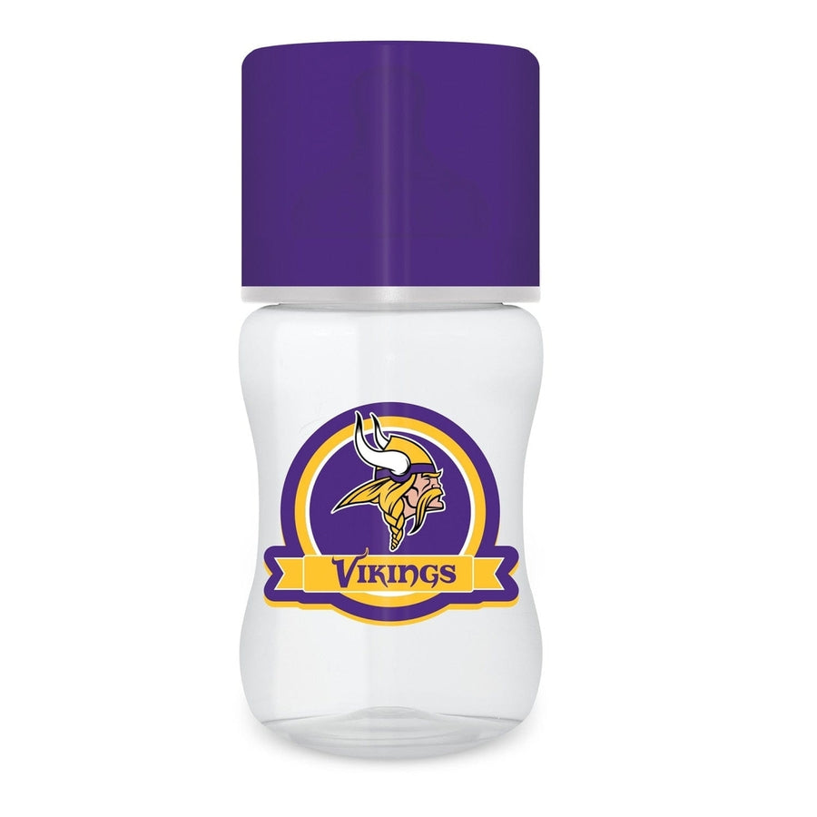 Minnesota Vikings 9oz Baby Bottle BPA-free Silicone Nipple NFL Infant Bottle Image 1