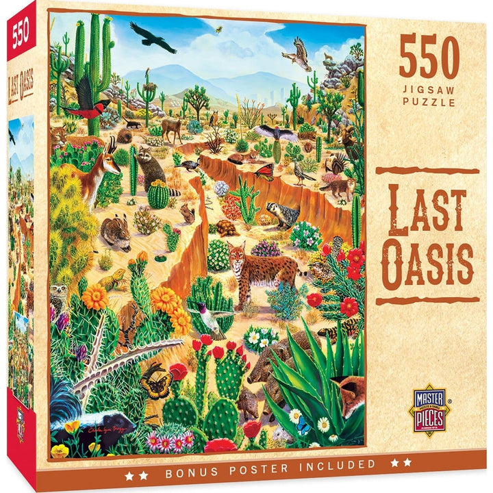 MasterPieces Last Oasis 550 Piece Jigsaw Puzzle 18x24 Native American Theme Image 1