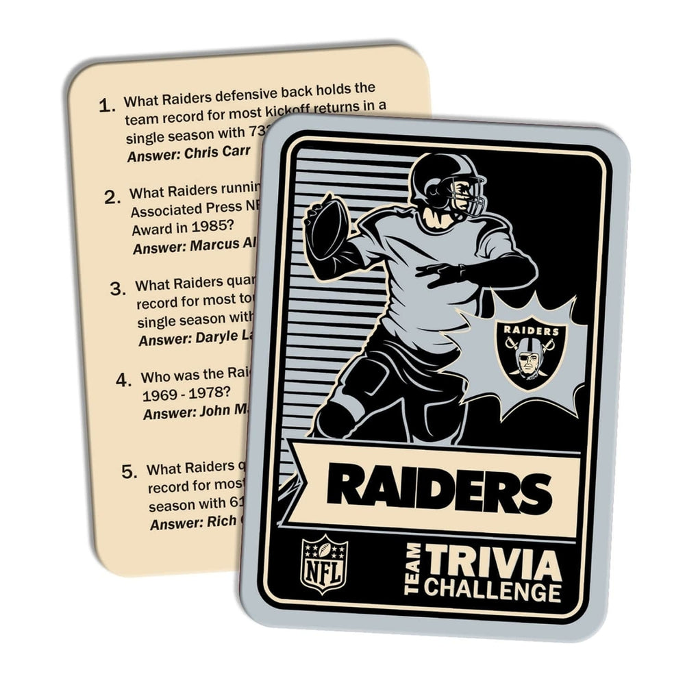 Las Vegas Raiders Trivia Challenge Game 50 Cards 250 Questions Ages 12 and Up Image 2