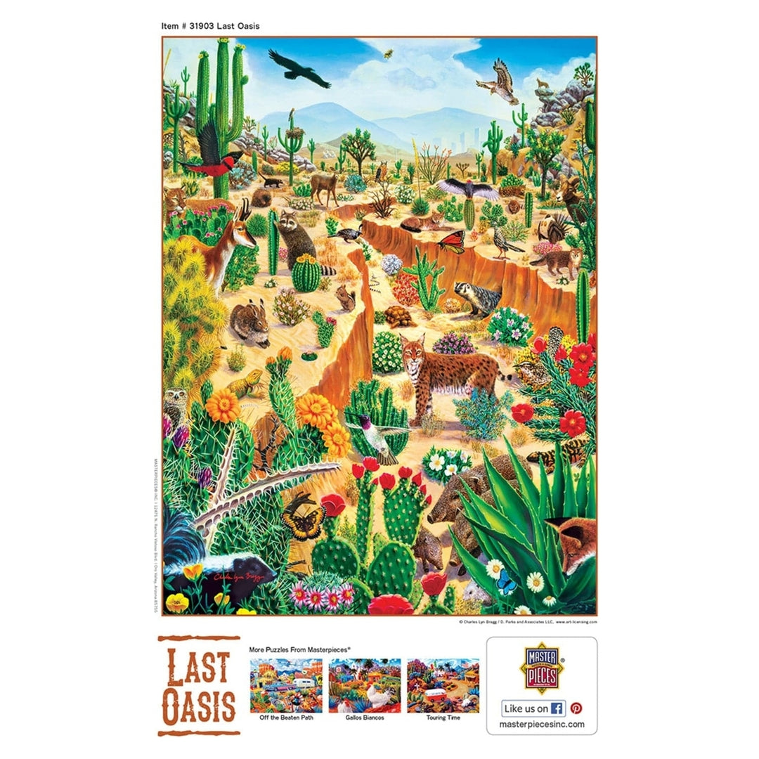 MasterPieces Last Oasis 550 Piece Jigsaw Puzzle 18x24 Native American Theme Image 4