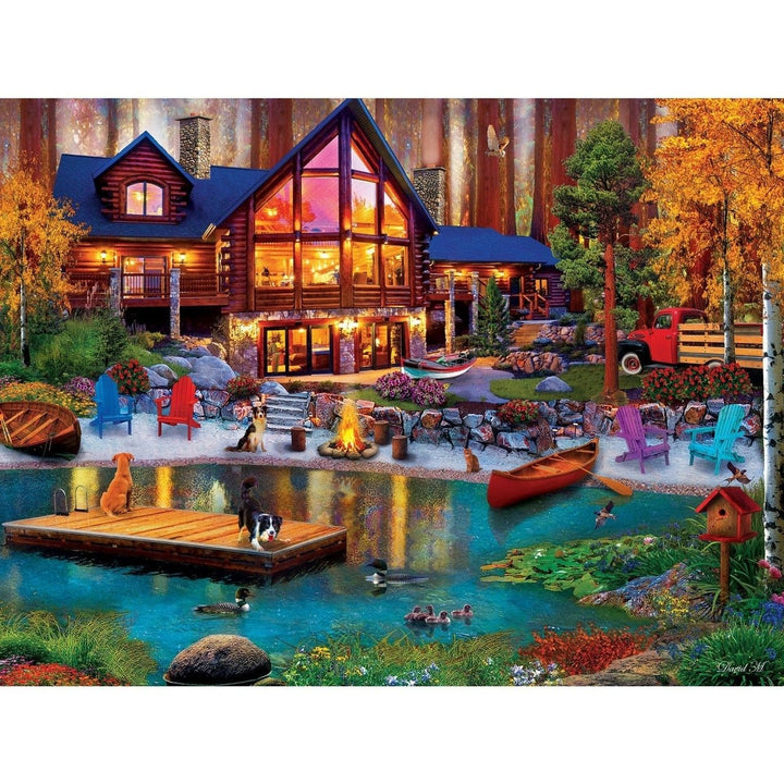 MasterPieces Lazy Days Cabin in the Cove 750 Piece Jigsaw Puzzle 18x24 inches Image 2