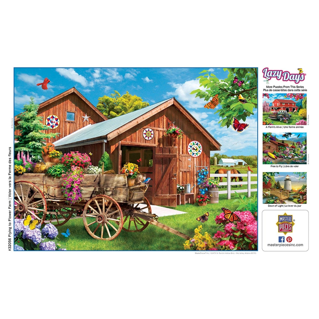 MasterPieces Lazy Days 750 Piece Jigsaw Puzzle Flower Farm Scenic 18x24 inches Image 4