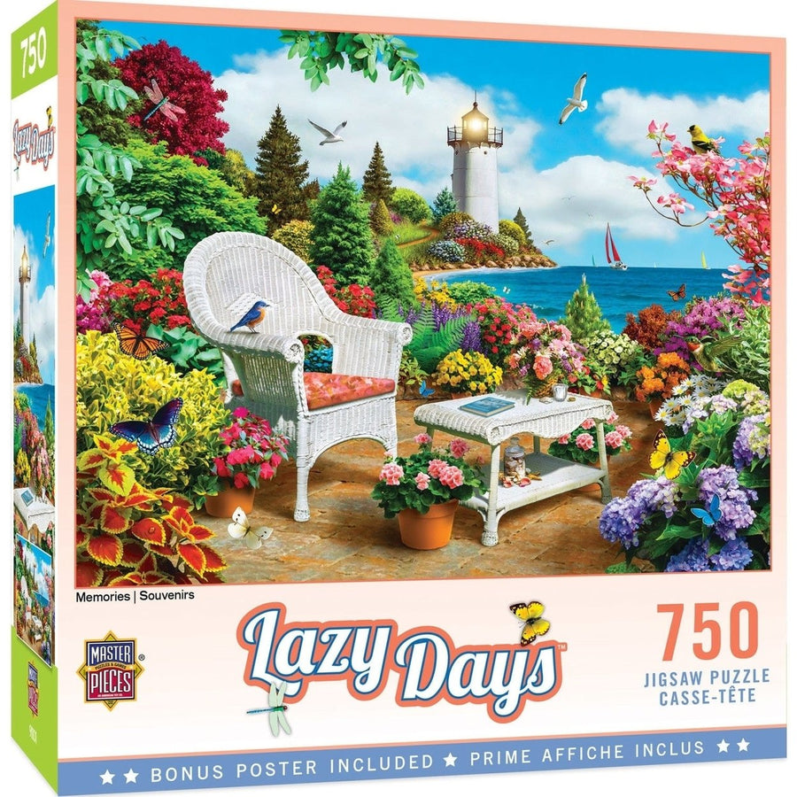 MasterPieces 750 Piece Jigsaw Puzzle Lazy Days Alan Giana Coastal Scenery 18x24 Image 1