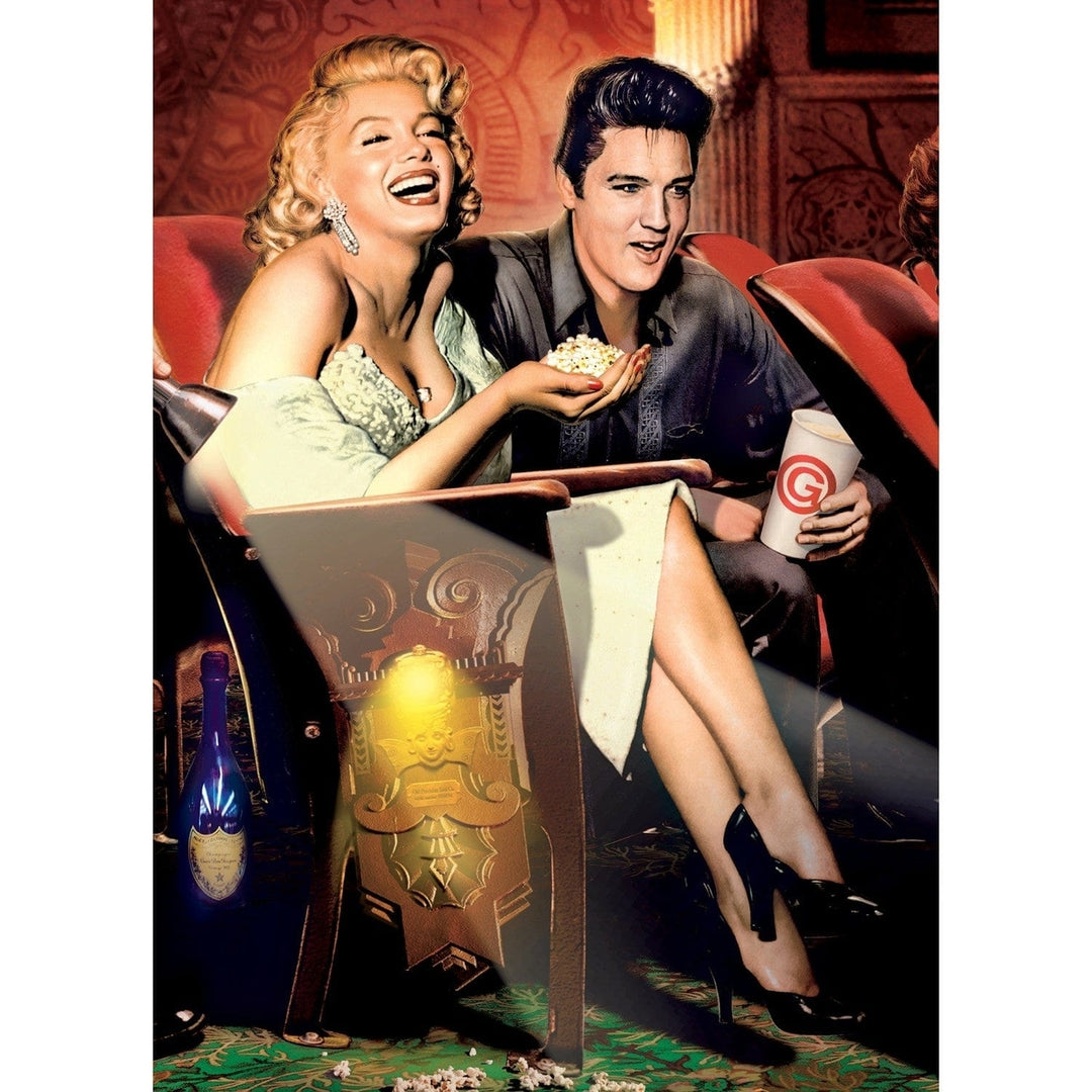 Legends Classic Interlude 1000 Piece Jigsaw Puzzle Elvis Marilyn Vintage Art Image 2