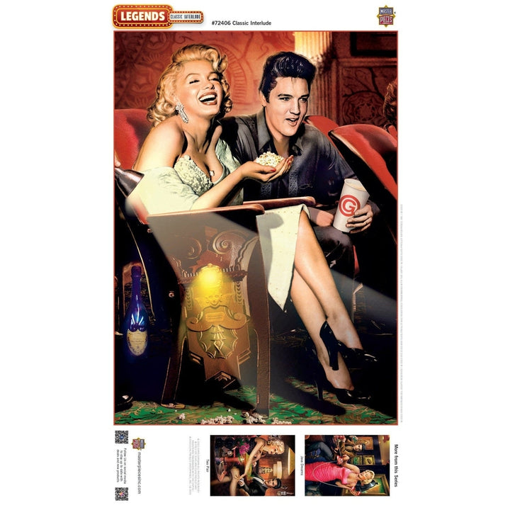 Legends Classic Interlude 1000 Piece Jigsaw Puzzle Elvis Marilyn Vintage Art Image 4