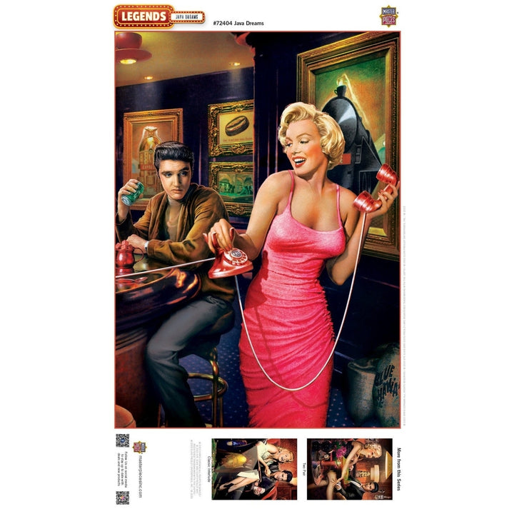 Legends Java Dreams 1000 Piece Jigsaw Puzzle Elvis Marilyn Retro Diner Scene Image 4