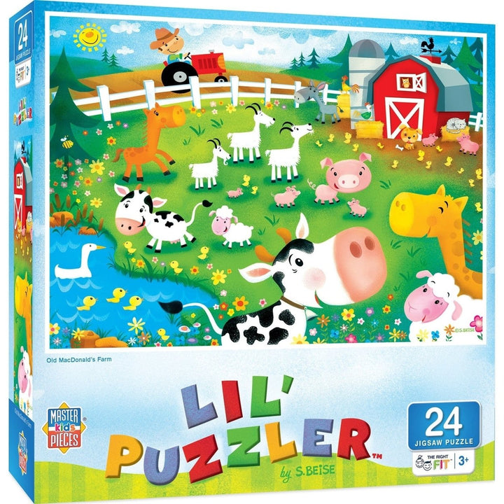 Lil Puzzler Old MacDonalds Farm 24 Piece Kids Jigsaw Puzzle Fun Farm Theme Image 1