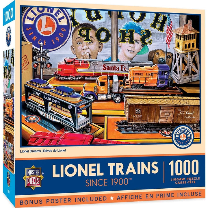 Lionel Trains 1000 Piece Jigsaw Puzzle Classic Santa Fe Engine 19.25x26.75 Image 1