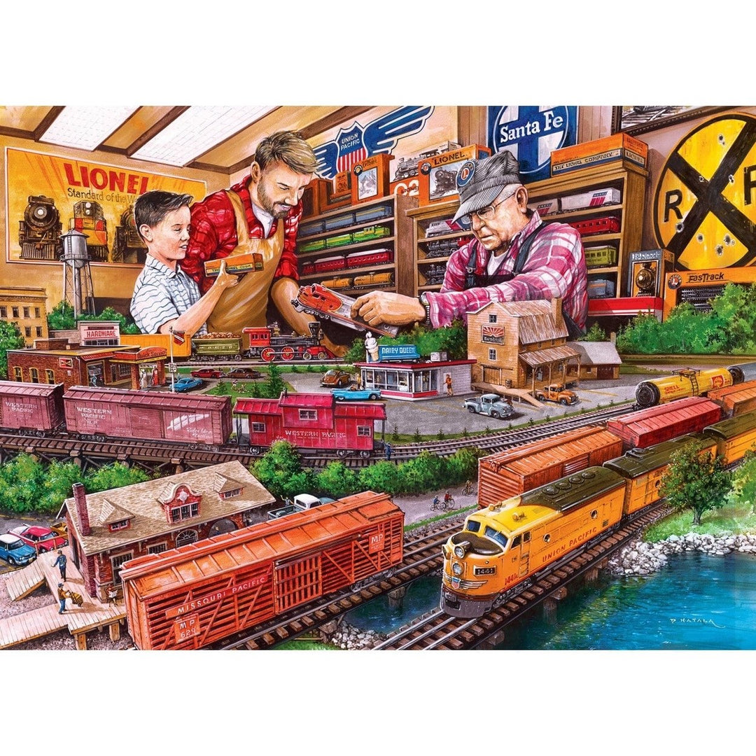 Lionel Trains 1000 Piece Jigsaw Puzzle Holiday Theme Recycled Material 19.25x26.75 Image 2