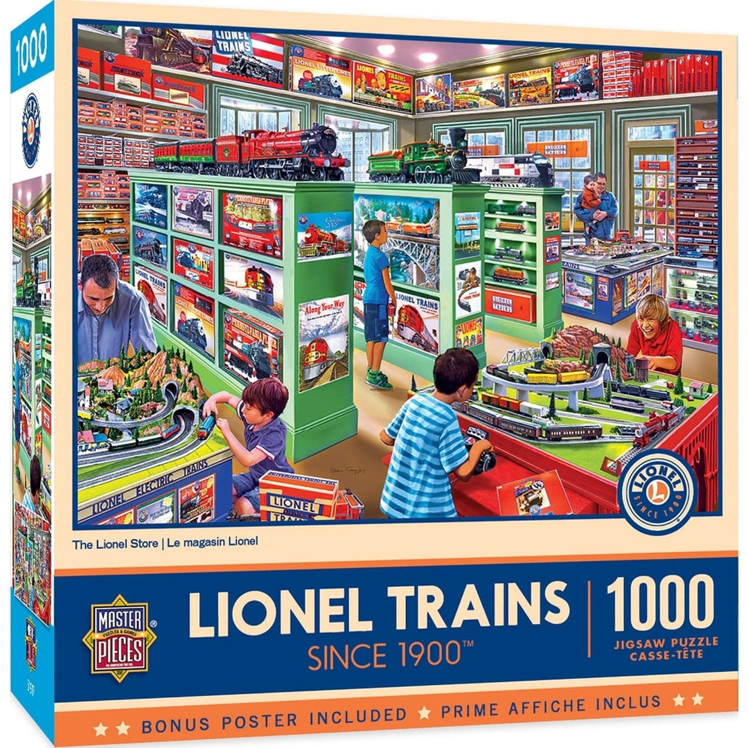 Lionel Trains 1000 Piece Jigsaw Puzzle 19.25 x 26.75 Eco-Friendly Recycled Chipboard Image 1