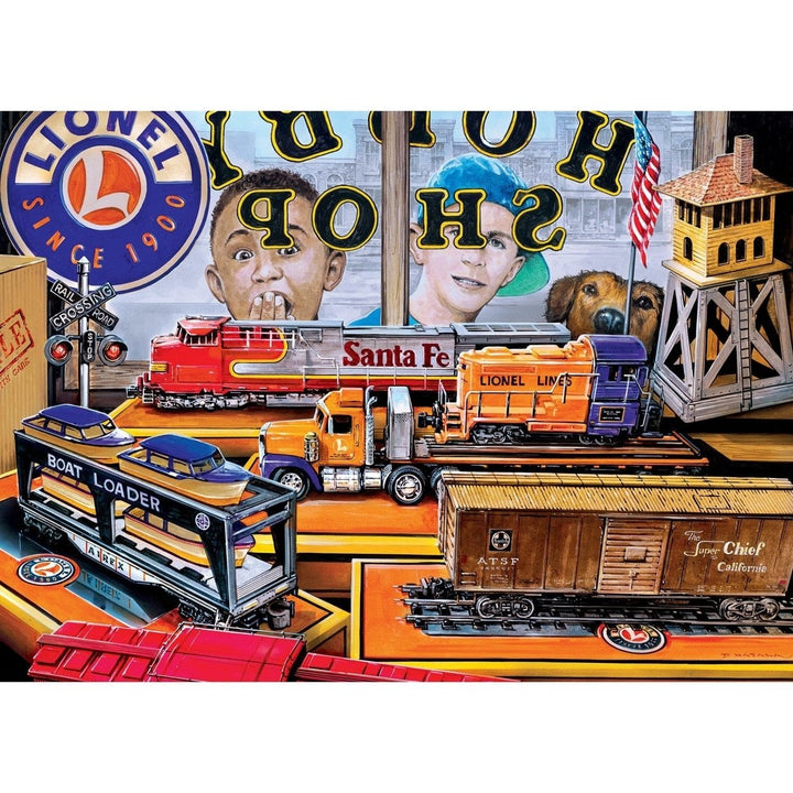 Lionel Trains 1000 Piece Jigsaw Puzzle Classic Santa Fe Engine 19.25x26.75 Image 2