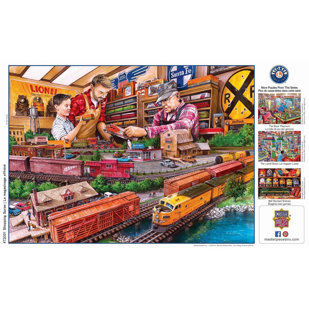 Lionel Trains 1000 Piece Jigsaw Puzzle Holiday Theme Recycled Material 19.25x26.75 Image 4