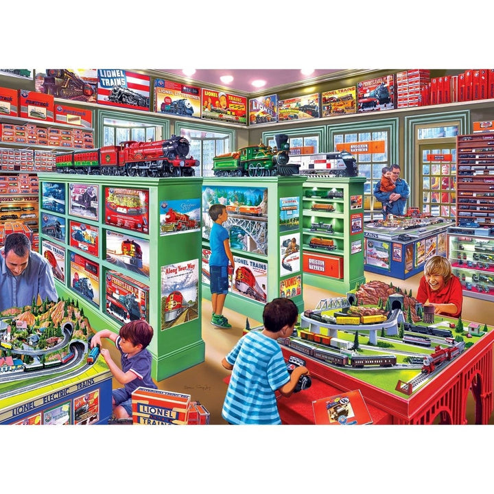 Lionel Trains 1000 Piece Jigsaw Puzzle 19.25 x 26.75 Eco-Friendly Recycled Chipboard Image 2