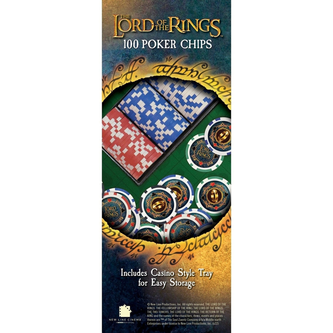 MasterPieces Lord of the Rings 100 Piece Poker Chips Collectible Casino Set Image 2