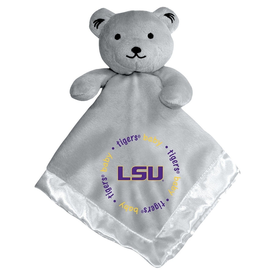 LSU Tigers Security Bear Gray Plush 14in Embroidered Team Logo Baby Fanatics Image 1