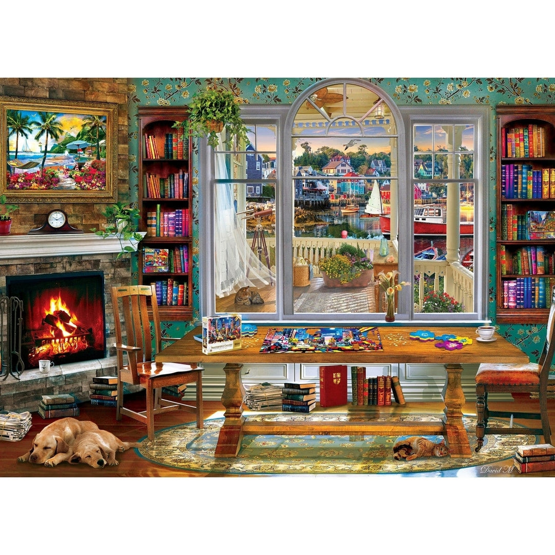 Masterpiece Gallery 1000 Piece Jigsaw Puzzle A Puzzling Afternoon Marina Scene Image 2