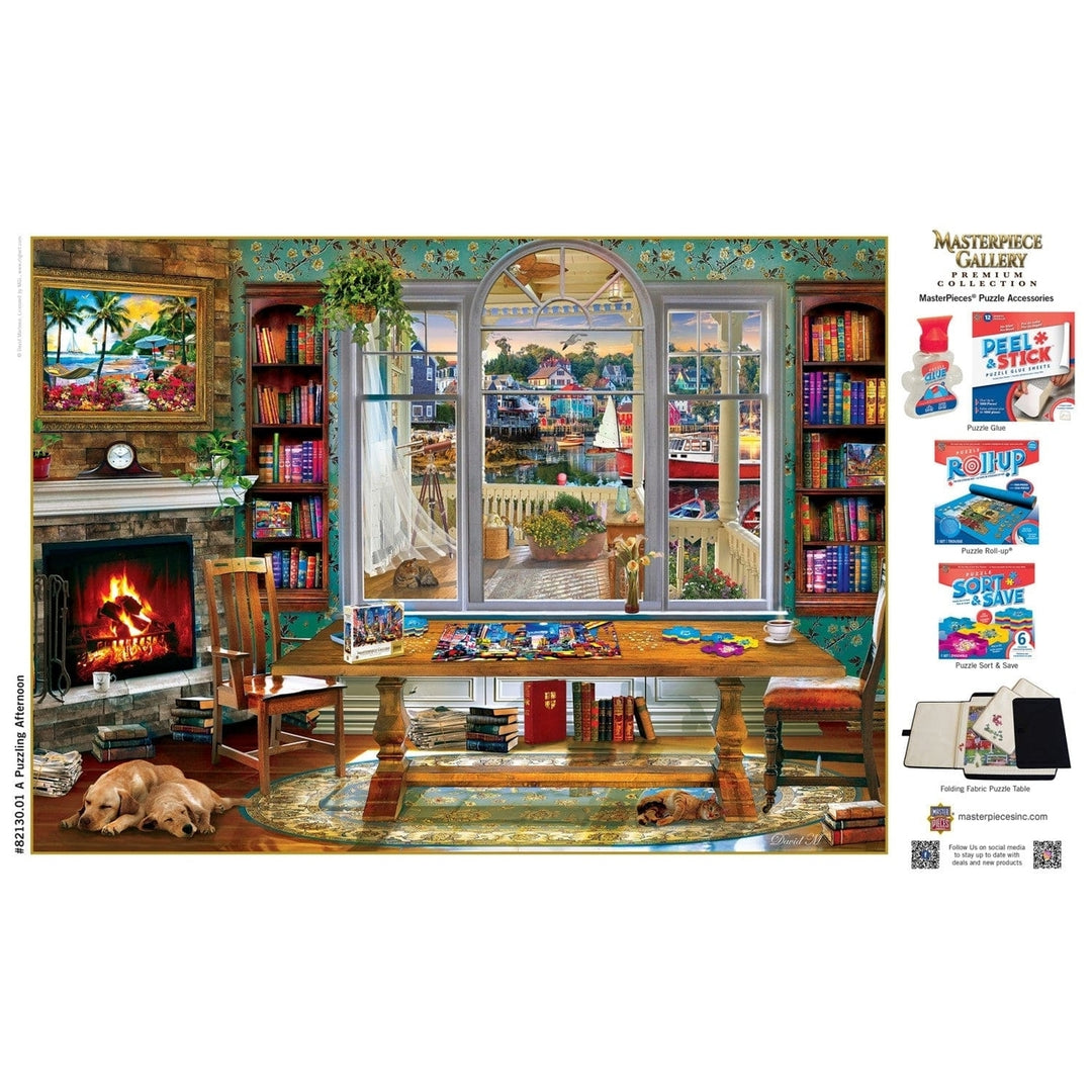 Masterpiece Gallery 1000 Piece Jigsaw Puzzle A Puzzling Afternoon Marina Scene Image 4