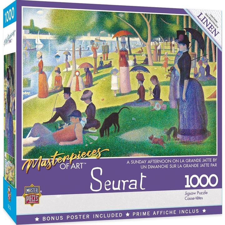 MasterPieces Art A Sunday on La Grande Jatte 1000 Piece Jigsaw Puzzle Linen Image 1