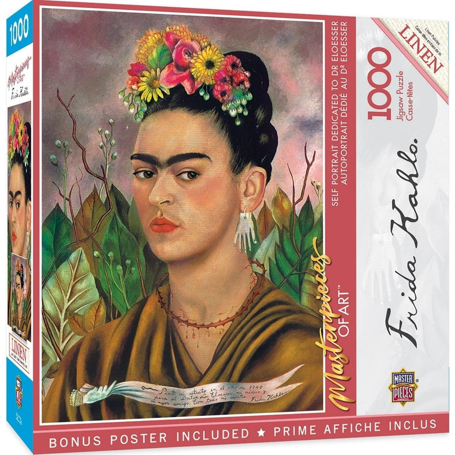 Frida Kahlo Self Portrait 1000 Piece Jigsaw Puzzle MasterPieces of Art Image 1