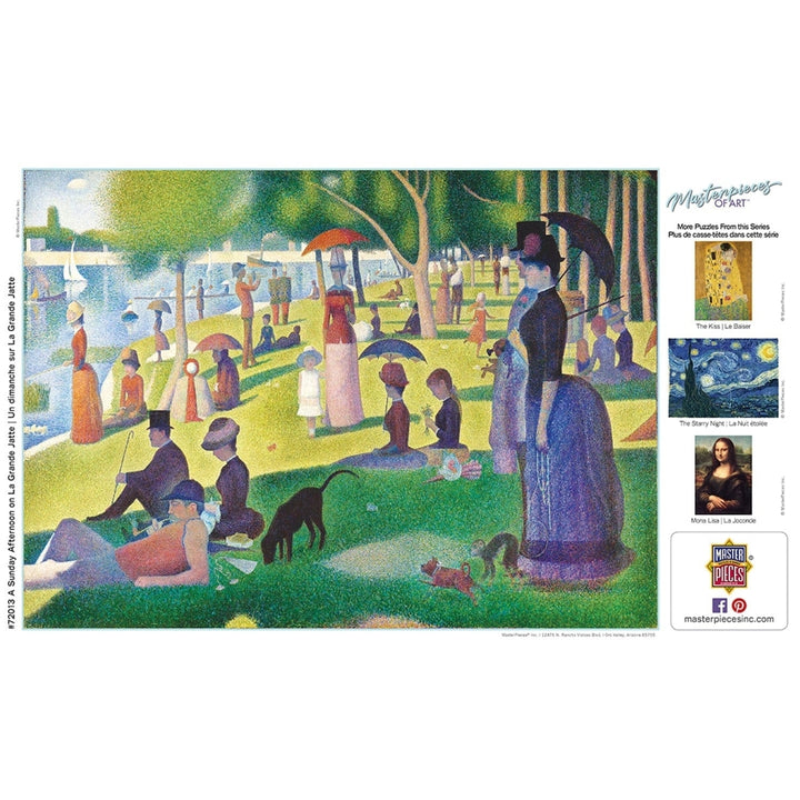 MasterPieces Art A Sunday on La Grande Jatte 1000 Piece Jigsaw Puzzle Linen Image 4