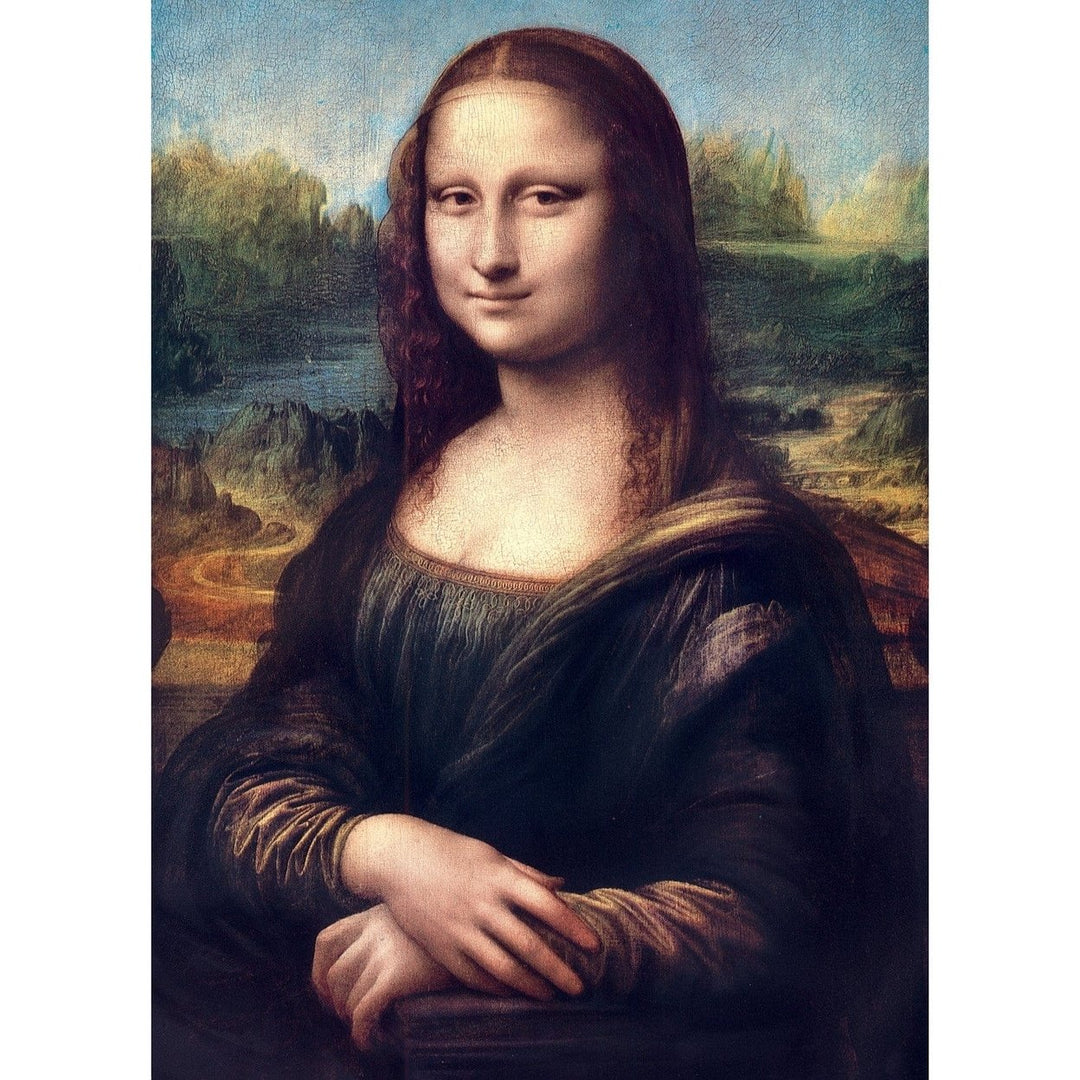 MasterPieces Mona Lisa 1000 Piece Jigsaw Puzzle 19.25x26.75 Linen Recycled Material Image 2